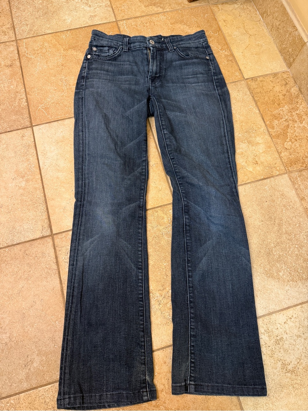 7 for all Mankind Kimmie Women's Dark Blue Bootcut Jeans 27 ankle length